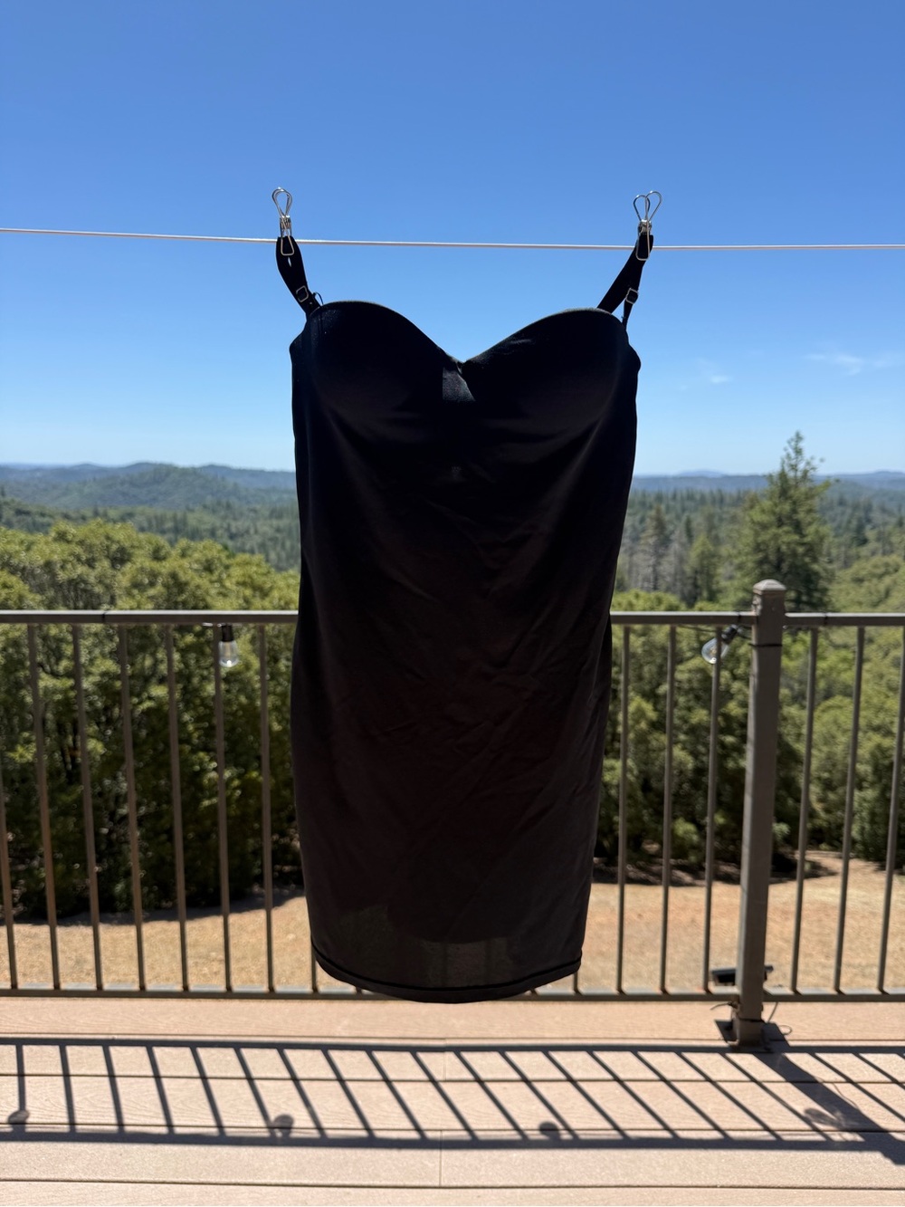 Victoria's Secret Black Slip Shapewear Dress with Removable Straps